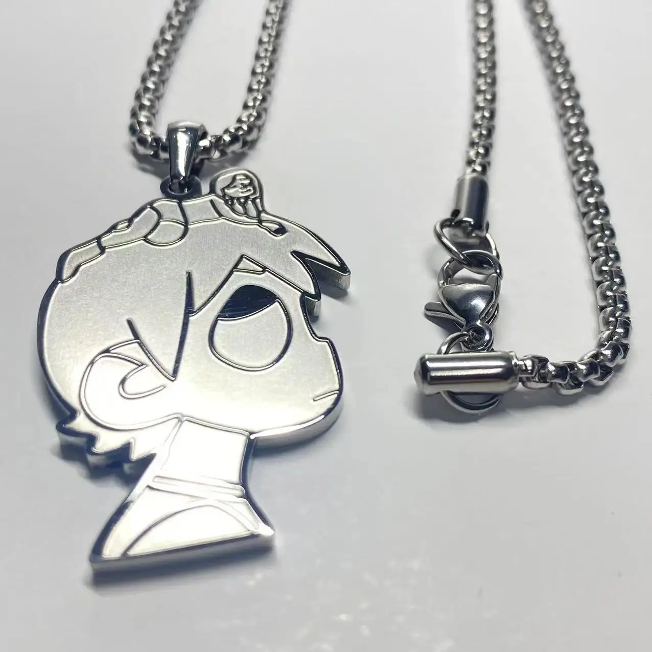 LI UZI Stainless Steel Pendant Necklace - Costume Necklaces, Hip Hop Fashion Cool Accessories, Exquisite Hoodie Accessory, Personality Charm, Hip Hop Jewelry, Casual, Chain Jewelry Necklaces