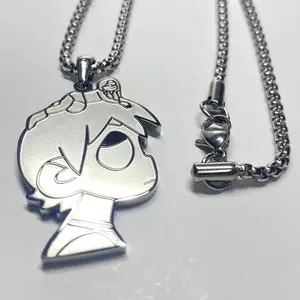 LI UZI Exquisite Fashion Stainless Steel Pendant Necklace Hoodie Accessories Personality Hip Hop Style Charm Jewelry Necklace