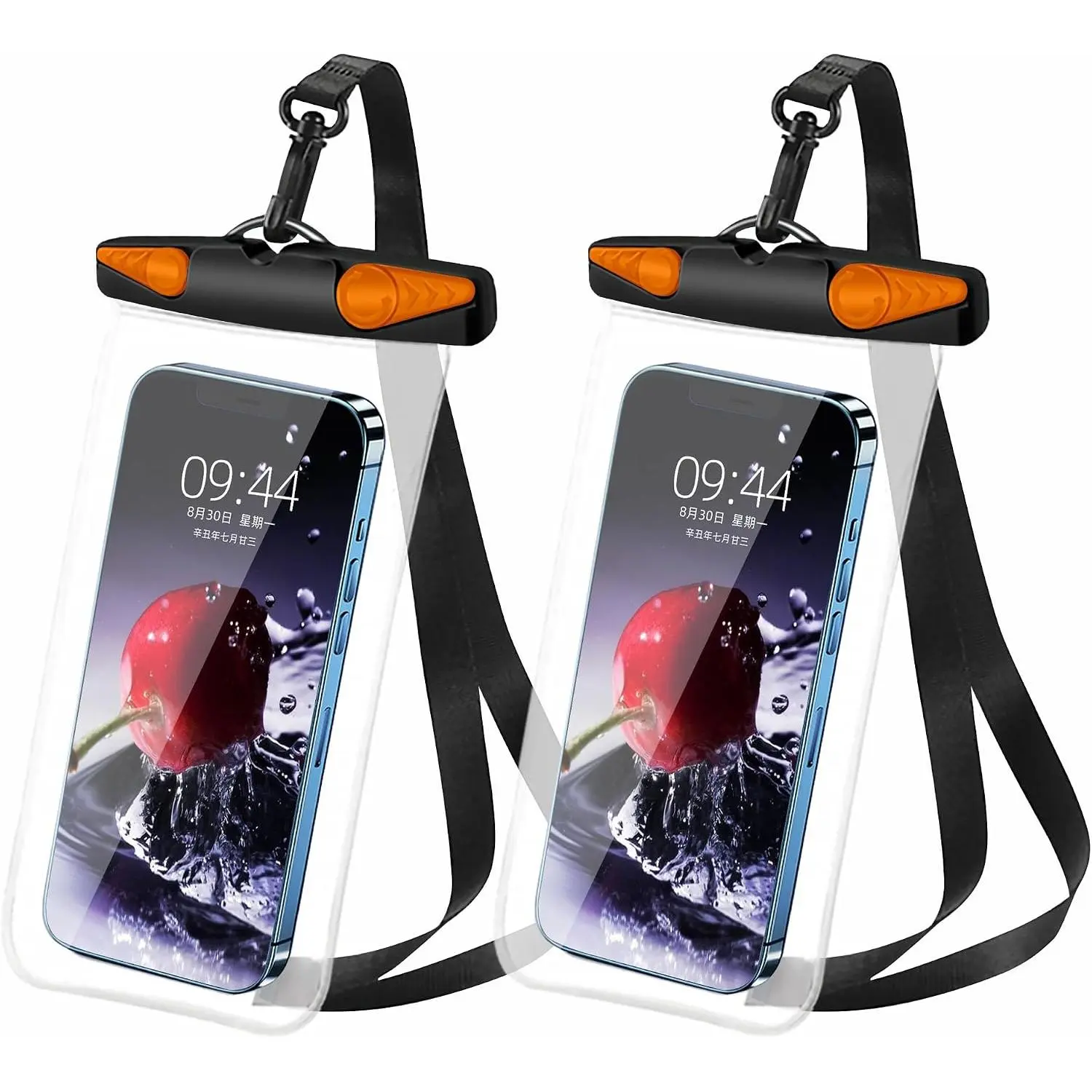Phone Pouch,  Phone Case with Lanyard for , , IPX8 Cellphone Beach Dry Bag Kayak Cruise Ship Essentials 2Pack-7.5"