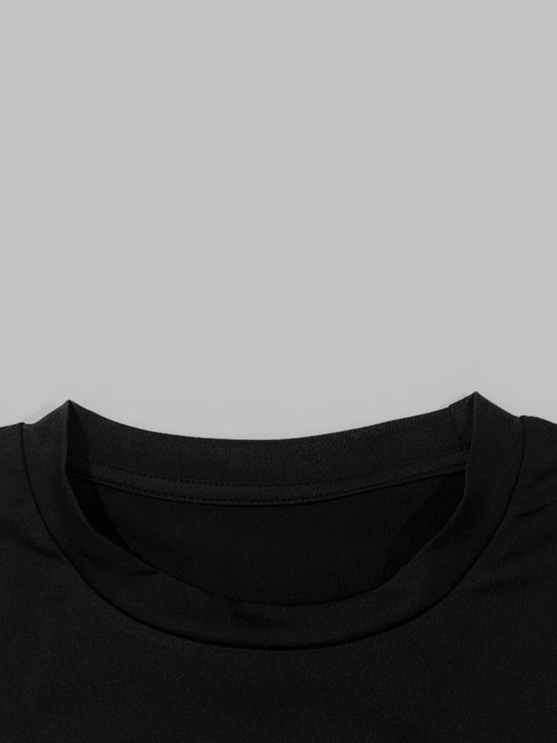 Women's Cat & Deftones Print Round Neck Tee, Y2K Style Tight-fitting Short Sleeve T-shirt for Daily Wear, Ladies Summer Outfit, Top