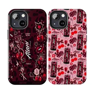 Alani Nu "Cherry Bomb" Phone Case — Sweet Y2K Style, Dice Motif, and Energy Drink Aesthetic Design; Suitable for iPhone 17-11 Pro Max/Plus and  Samsung Galaxy S23-25