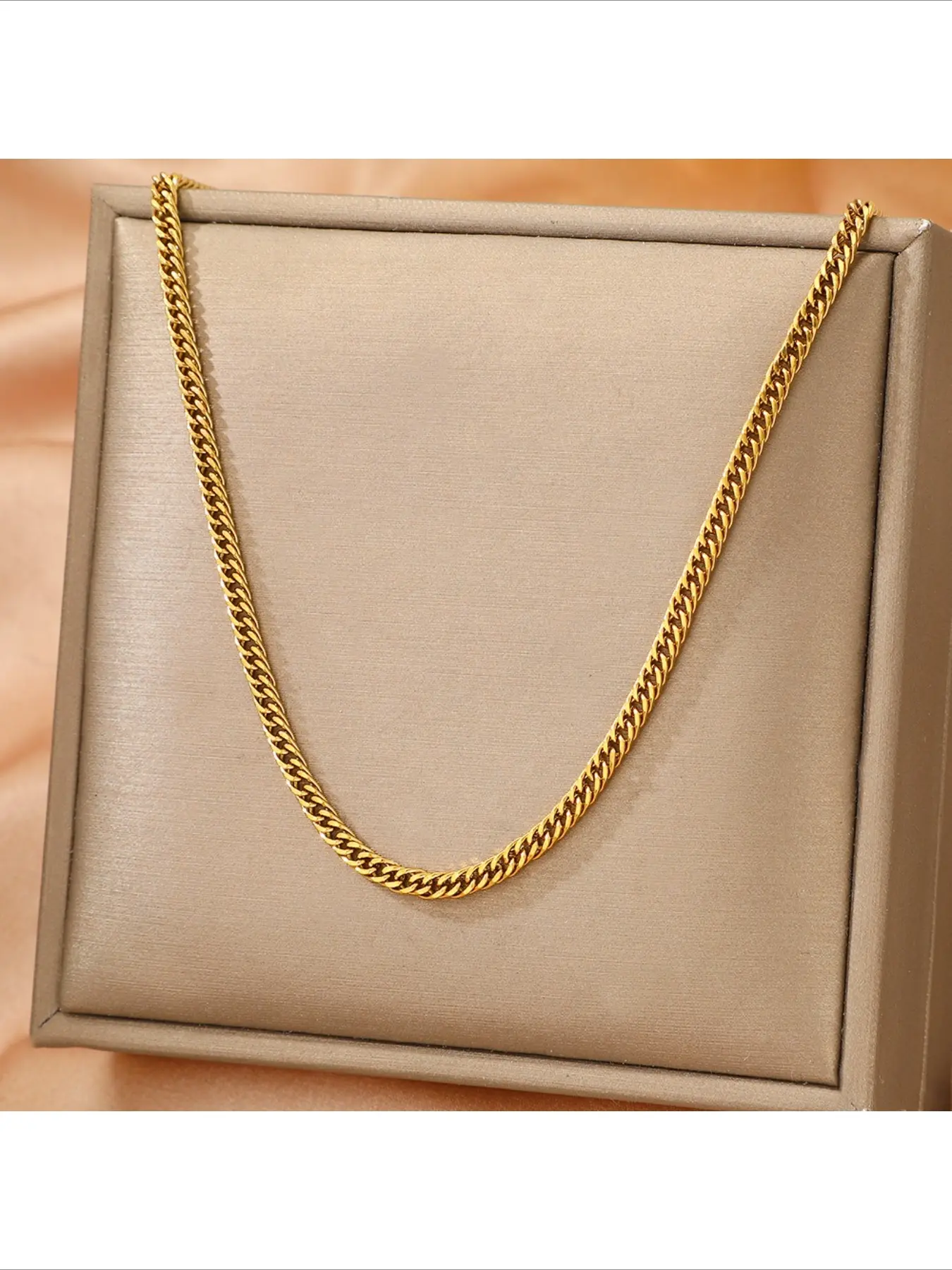 Hot New Trendy Single Round Cuban Link Chain For Men Versatile Delicate Cuban Chain Necklace Fashion Jewelry For Daily Wear And Outfit Matching