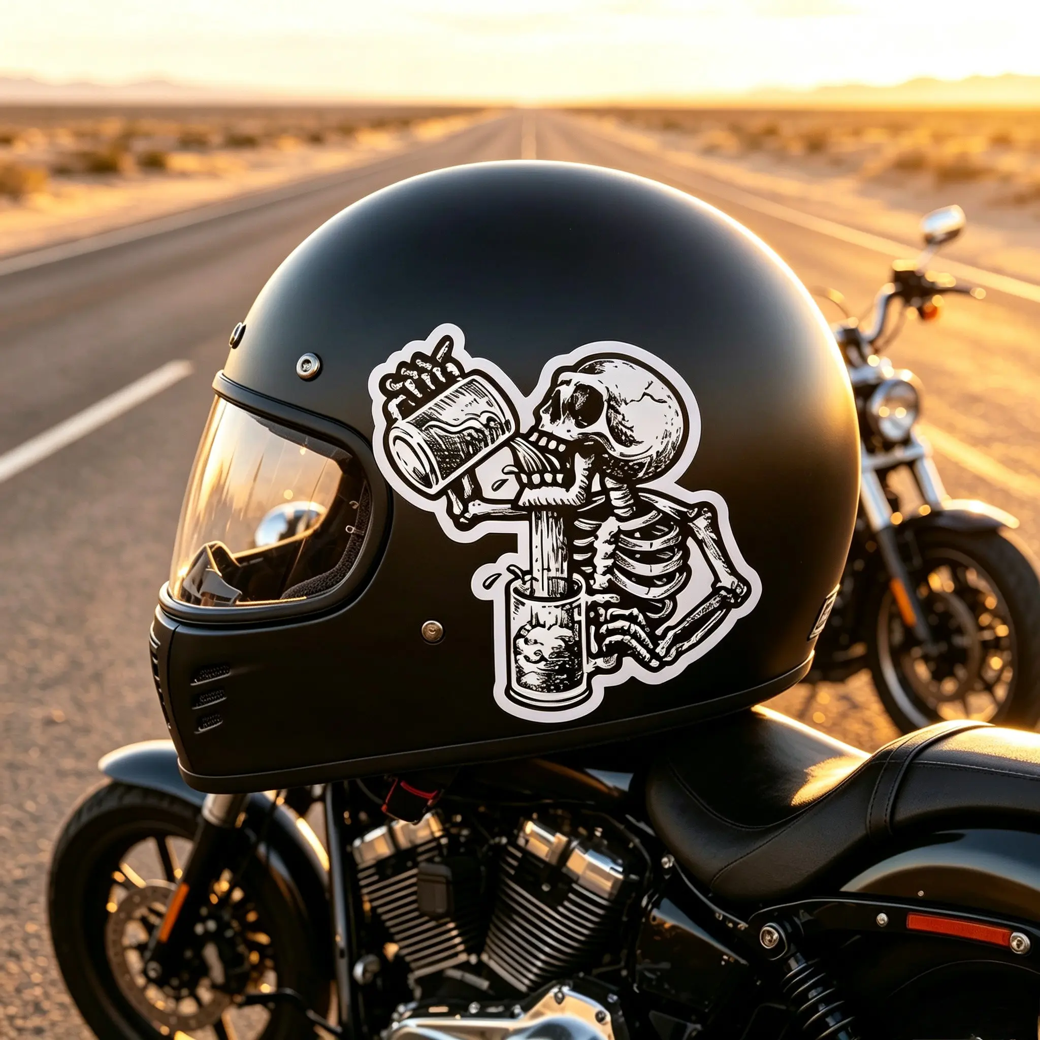 Dark Humor Skeleton Beer Sticker, Waterproof Vinyl Decal for Laptop, Tumbler, Car, Phone Case & Journal, Durable and Easy to Apply