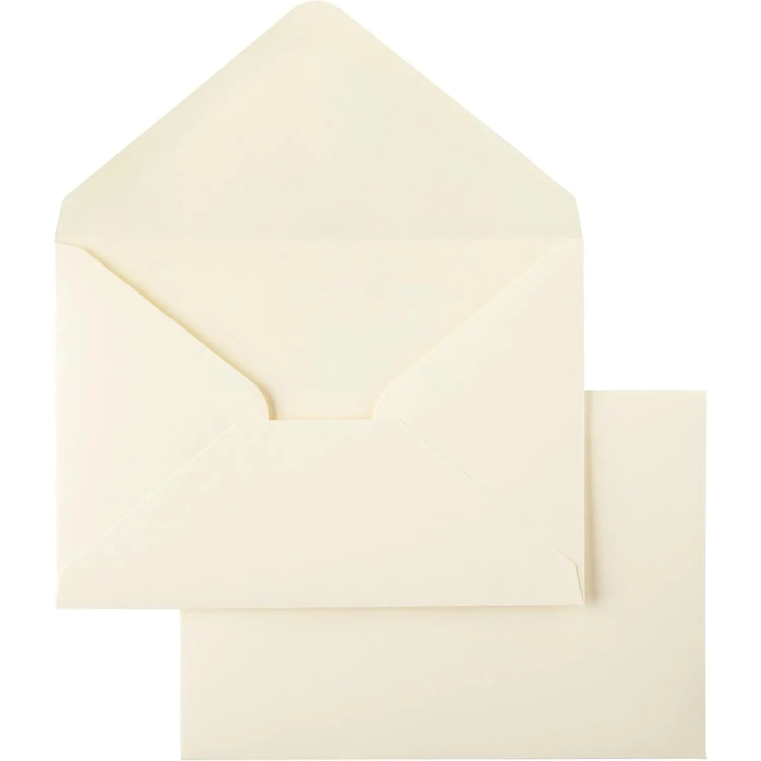 50 Pack 4x6 Envelopes, 4.33 x 6.3'' Cream Envelopes Perfect for Gift Cards, Wedding Details Cards, Thank You Cards and any 4x6" Inner Sheets