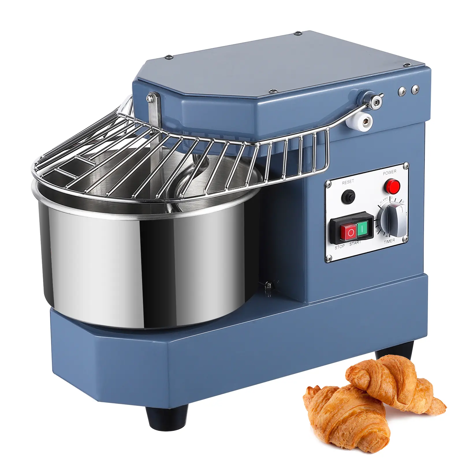 Heavy Duty Commercial Stand Mixer 10.5Qt, 650w 110v 3 Speeds Adjustable, Stand Mixer Dough Kneading Machine, Security Shield & Timer, Electric Spiral Mixer for Restaurant Bakery Pizzeria