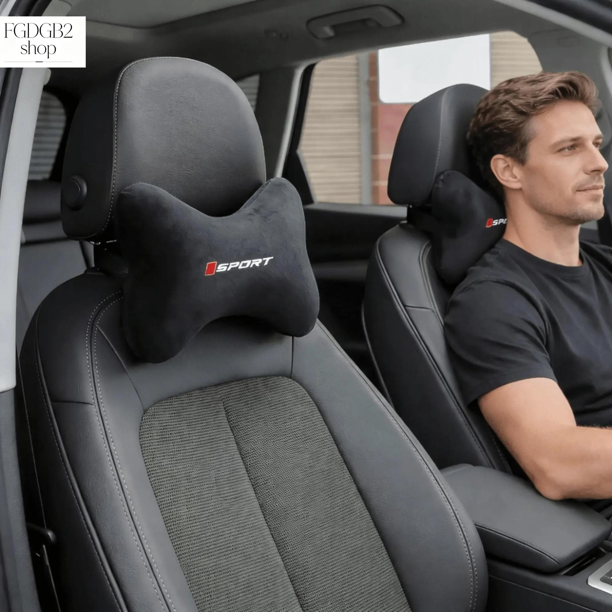 Ergonomic Car Neck Pillow, 3D Headrest Neck & Shoulder Support Cushion, Soft Comfortable Car Seat Pillow, Universal Fit for Long Drives, Road Trips & Daily Commuting