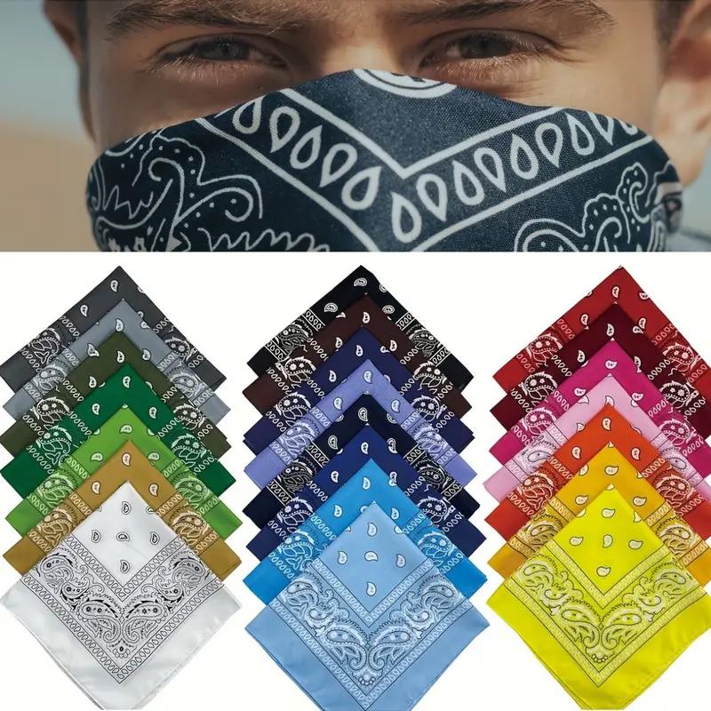 Random Color Bandana, 6 Counts/set Square Sports Headband, Versatile Hip Hop Style Headband for Outdoor Cycling Climbing, Sports & Outdoor Accessories