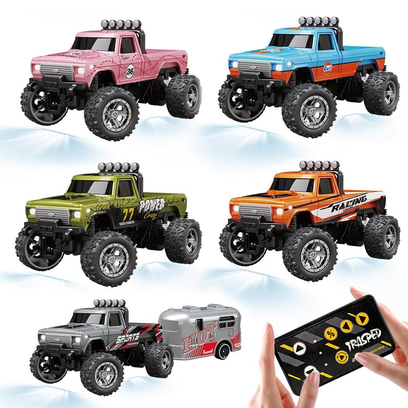 1:64 Alloy Mini RC Off-Road Vehicle, High-Speed 3-Mode Monster Truck with Constant Cruise & Buffer Chassis, 2.4G Hobby-Grade Remote Control Toy Gift for Kids