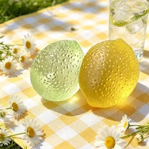 Soft Transparent Lemon-shaped Squeeze Toys Slow Rebound Fruit Squishy Ball Stress Relief Fidget Toy For Anxiety Gift Desk Decor