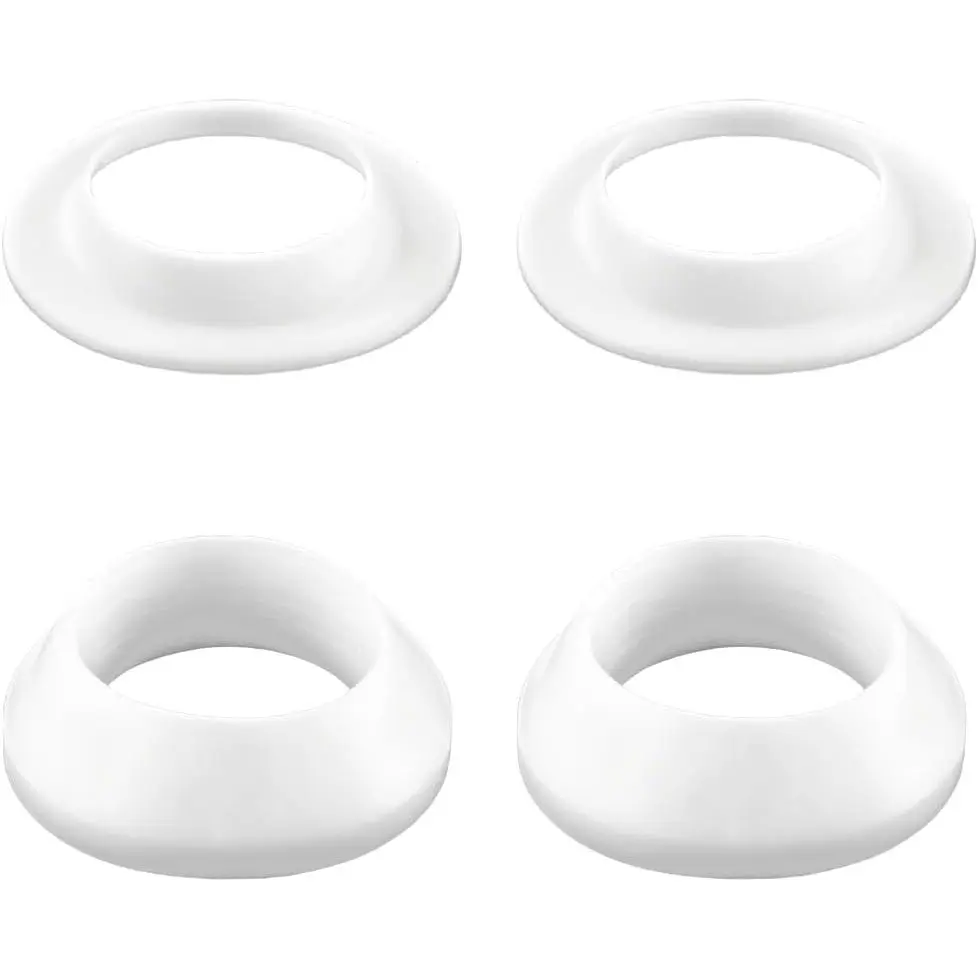 Drainage Seal, Basin Drain Gasket  ,Thickened  Sealing Ring for Bathroom Sink Drain Stopper,Includes Top and Bottom Washers Seals (White-2 Sets)