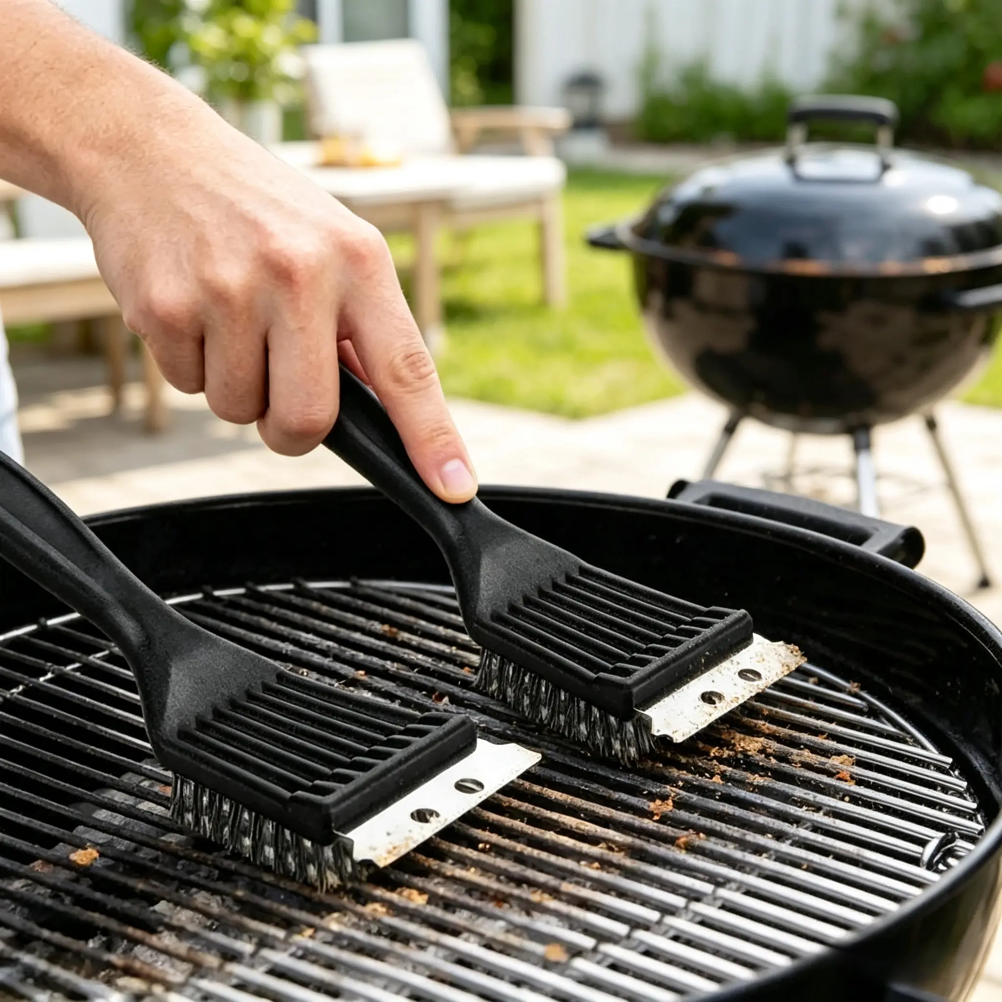 Multi-Functional BBQ Brush Stainless Steel Grill Wire Brush Oven And Grill Cleaning Brush BBQ Tool