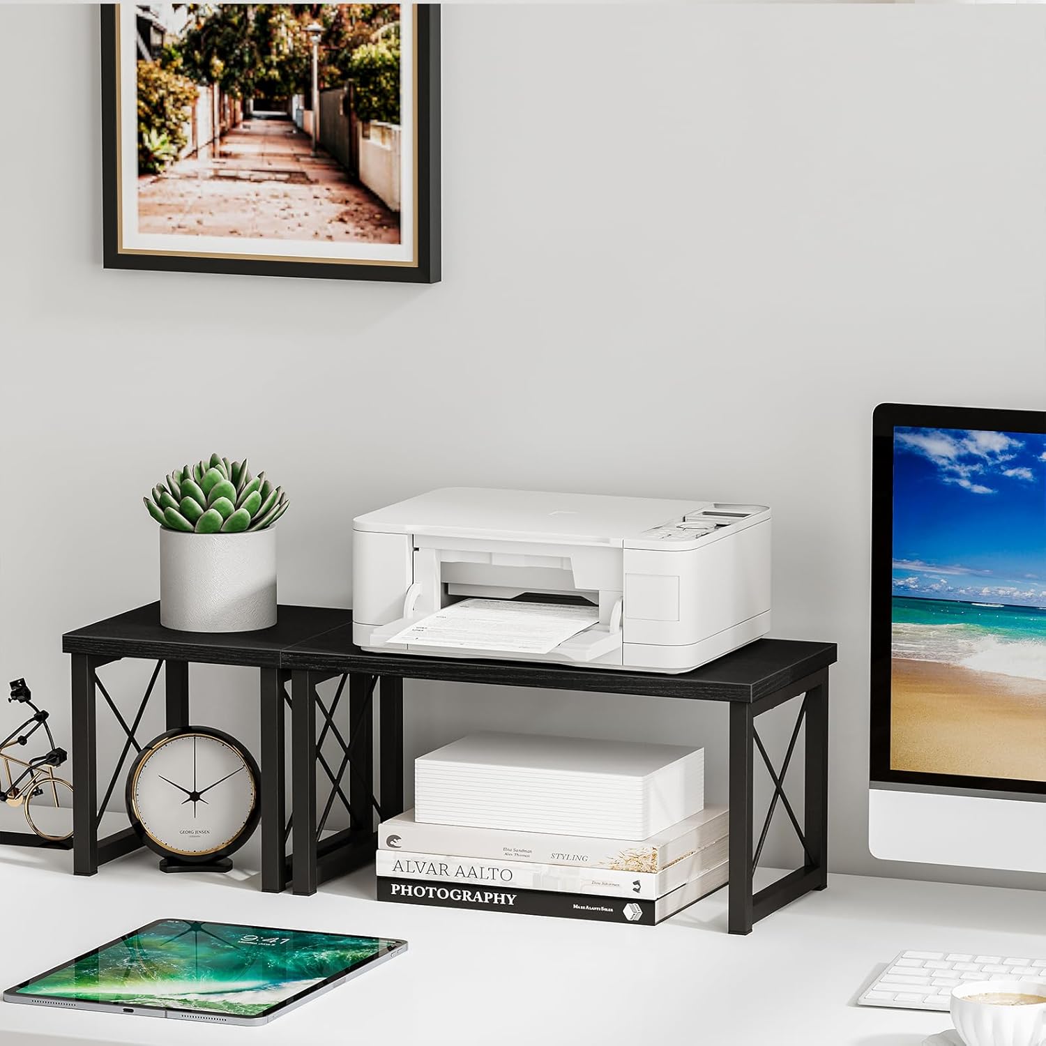 Desktop Shelf, Desktop Organizer Shelf, Freestanding Small Bookshelf ...