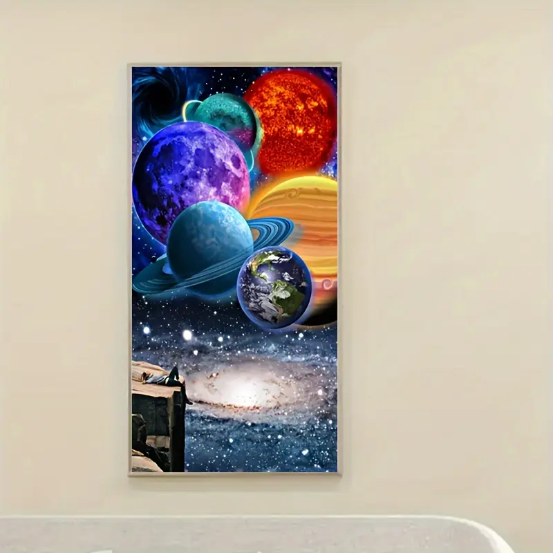 1pc 50x110cm DIY Diamond Art Kit, 5D Mosaic Acrylic Round Diamonds, Full Drill Wall Decor, Detailed and Three-Dimensional Effect