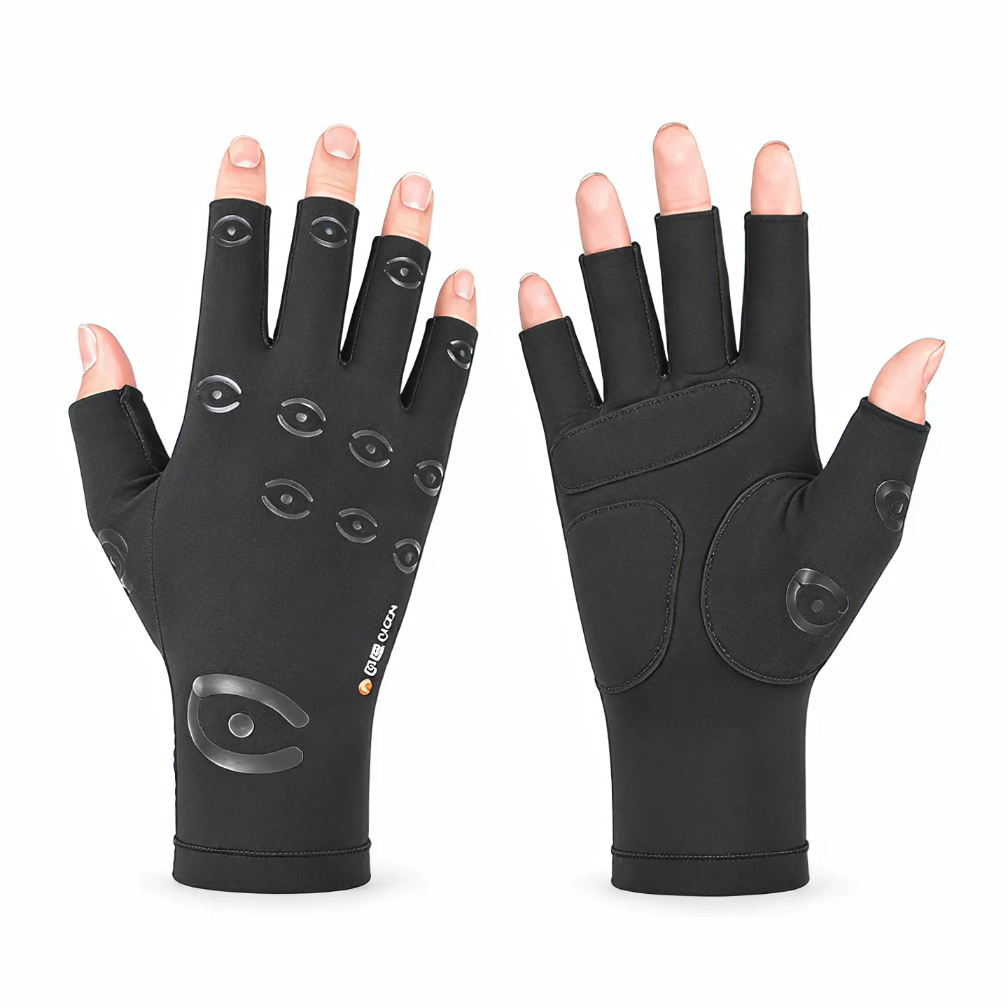 Half-finger joint compression gloves for wrist and finger support, reduce pain with pressure sleeves