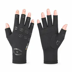 Half-finger joint compression gloves for wrist and finger support, reduce pain with pressure sleeves