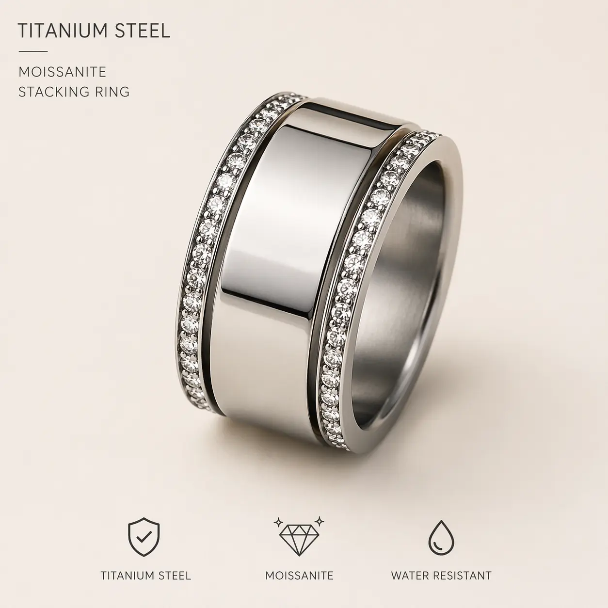 3-Pack 14K Gold Plated Minimalist stackable ring set,Cubic Zirconia Simulated Diamond Stack Rings for woman and man, Titanium-steel alloy,engagement rings, promise ring,non tarnish waterproof Hypoallgold rings,number 3 princess ring,womens gifts,youngla