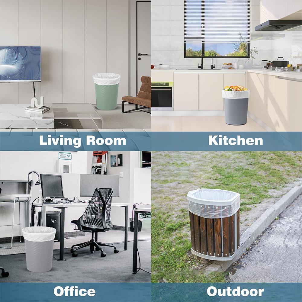 Box Of 13 Gallon Expandable Heavy-Duty Plastic Multipurpose Disposable Garbage Bags-Super Strong, Leak-Resistant Trash  bag, And Odor-Proof  For Bedroom, Kitchen, Living Room, Outdoor, And Toilet Use - Convenient And Sanitary Waste Solution