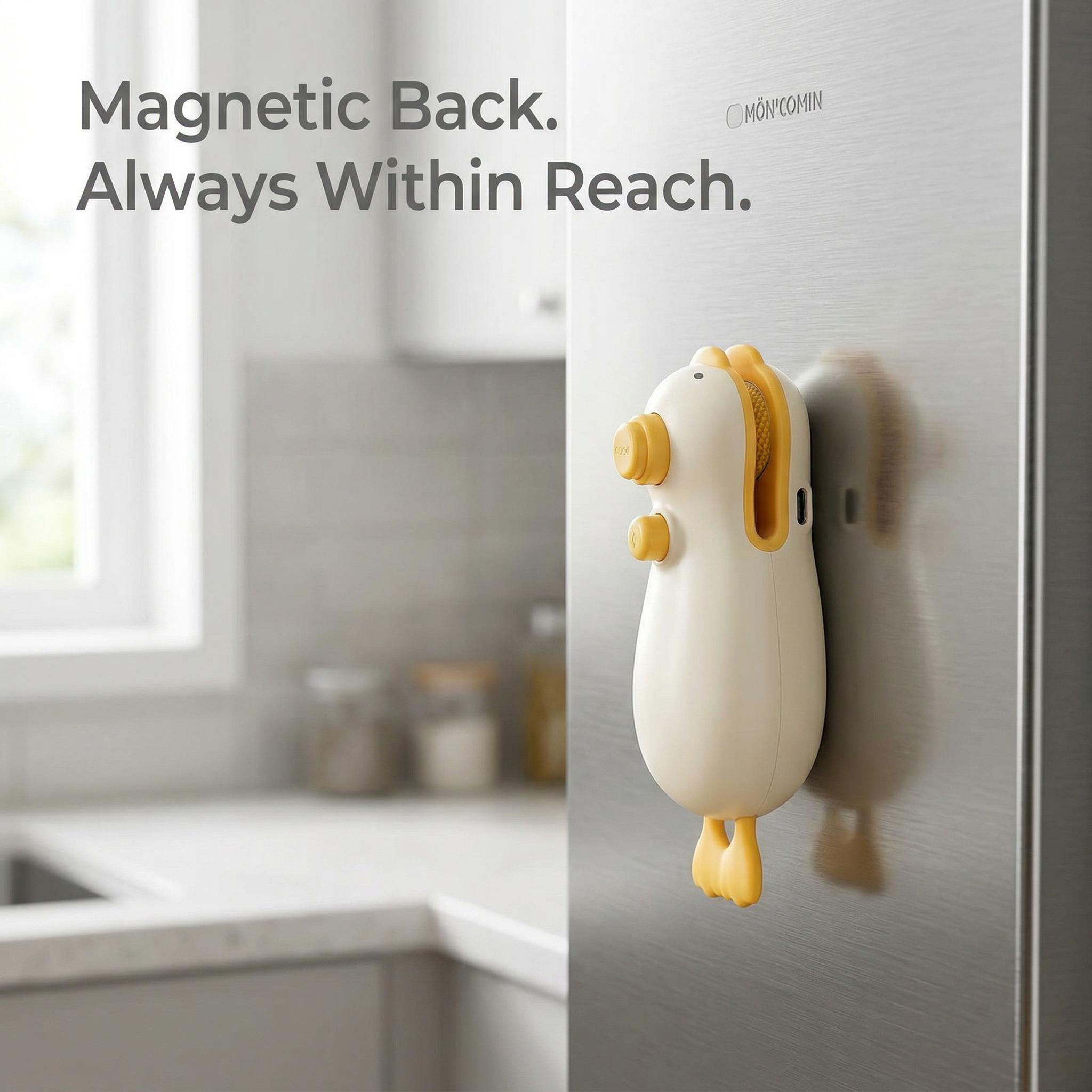 Pro 2-in-1 Mini Bag Sealer| Type-C Rechargeable & Magnetic| Keep Snacks Fresh & Crunchy Anywhere