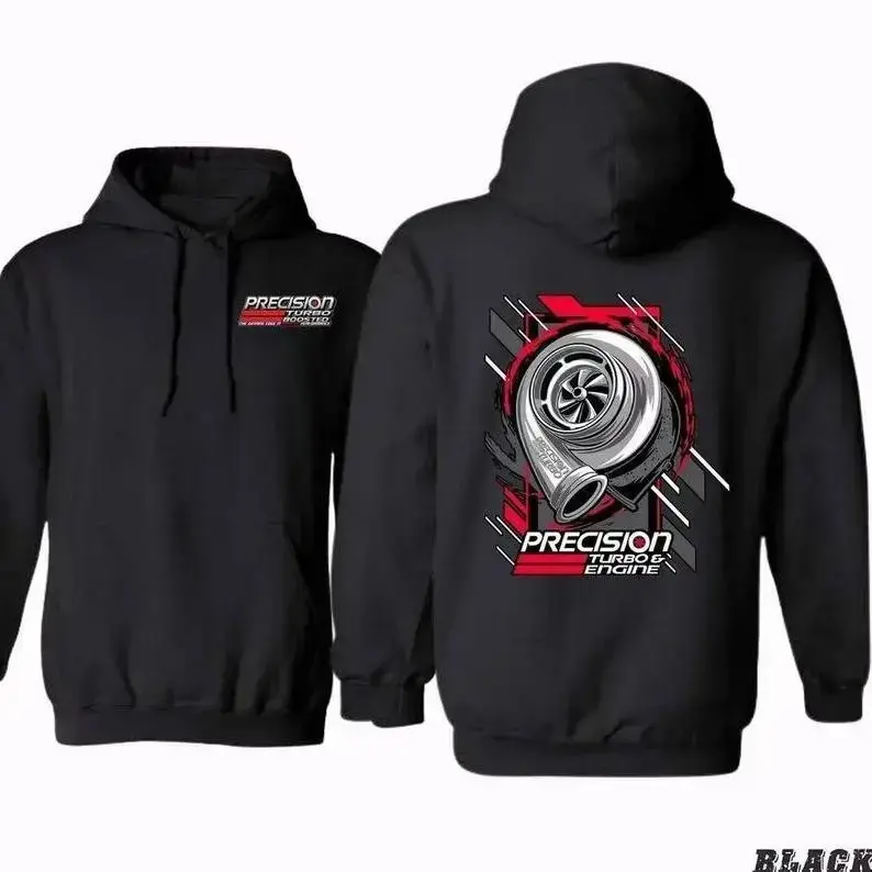 Men's Turbo Car Graphic Cotton Menswear Casual Sweatshirt Hoodie - Long Sleeve Automotive Streetwear Top, JDM Racing-Inspired for Car Enthusiasts (Unisex Fit, Easy to Style), Black, Valentines Day Option
