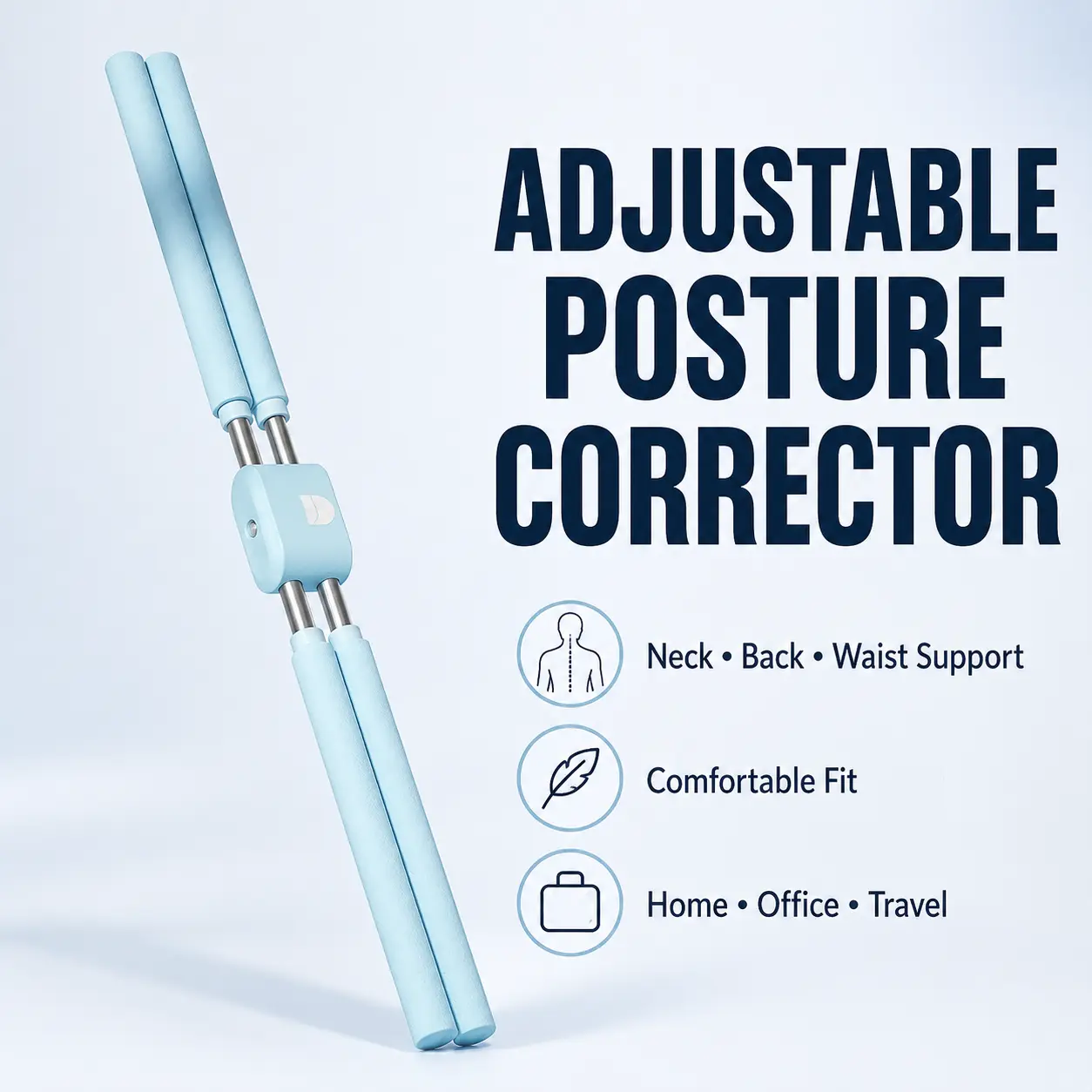 Adjustable Back & Shoulder Posture Corrector, Lightweight Upper Body Support Brace for Neck, Back, Waist Alignment, Comfortable for Office & Home Use, Posture Correctors