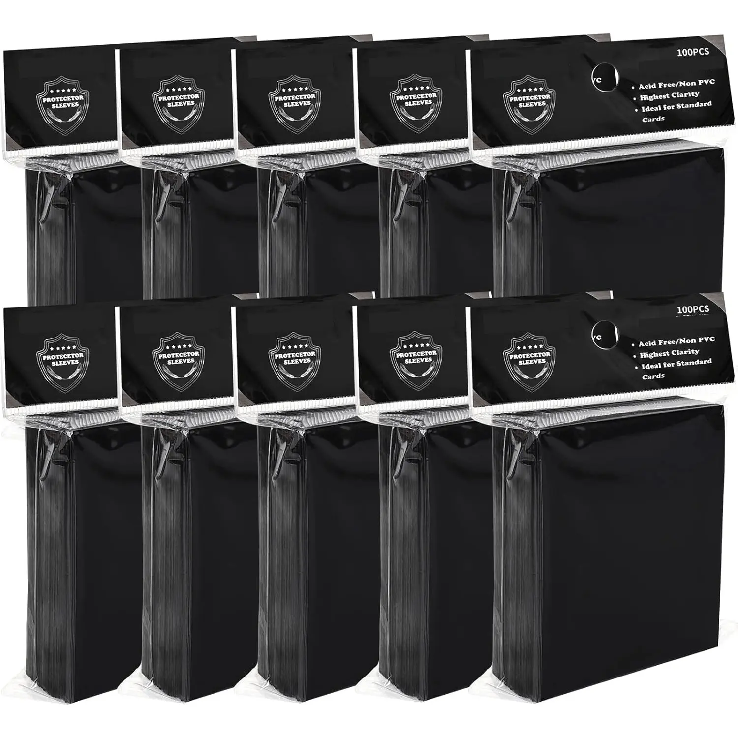 Matte Card Sleeves, 100/200/400 Pcs, Deck Protectors with Matte Back, Ideal for Smooth Shuffling, Fits Mtg, Tcg, Sports Cards