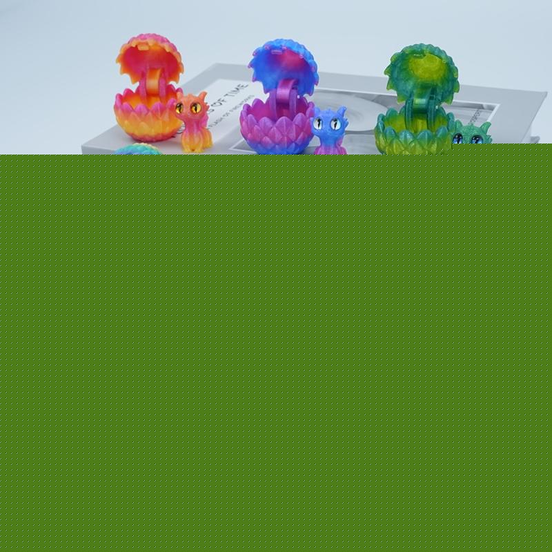 5pcs/10PCS/15PCS 3D-Printed Dragon Egg Set, Includes 10 Eggs & 10 Mini Dragons in Random Colors, Home Desktop Decor for Easter, Valentine's Day and New Year