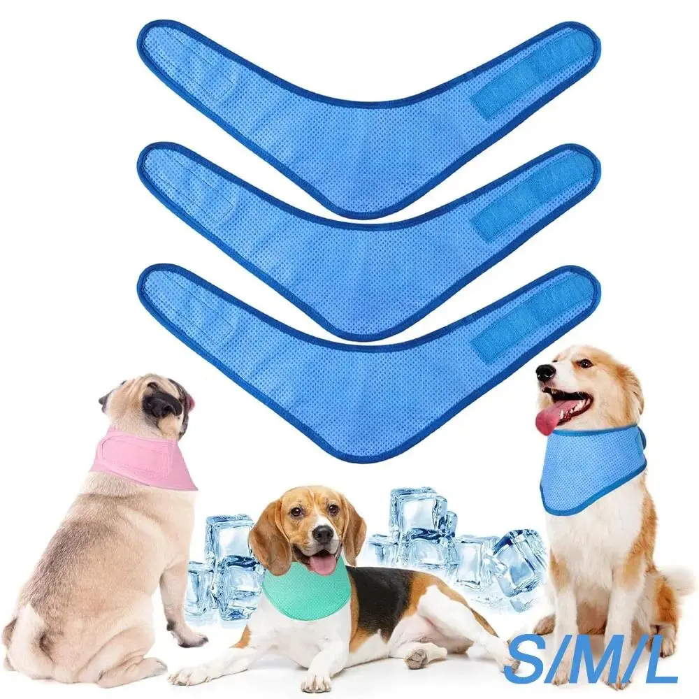 1PCS Summer Dog Cooling Collar Reusable Chill Scarf Breathable Pet Neck Wrap for Outdoor Use Heatstroke Prevention for Dogs