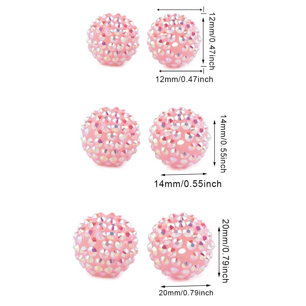 12/16/20mm Colorful Acrylic Beads Mix, 12pcs/set for Jewelry Making, DIY Accessories for Bracelet Necklace Earrings Pendant Beads Charms Accessories