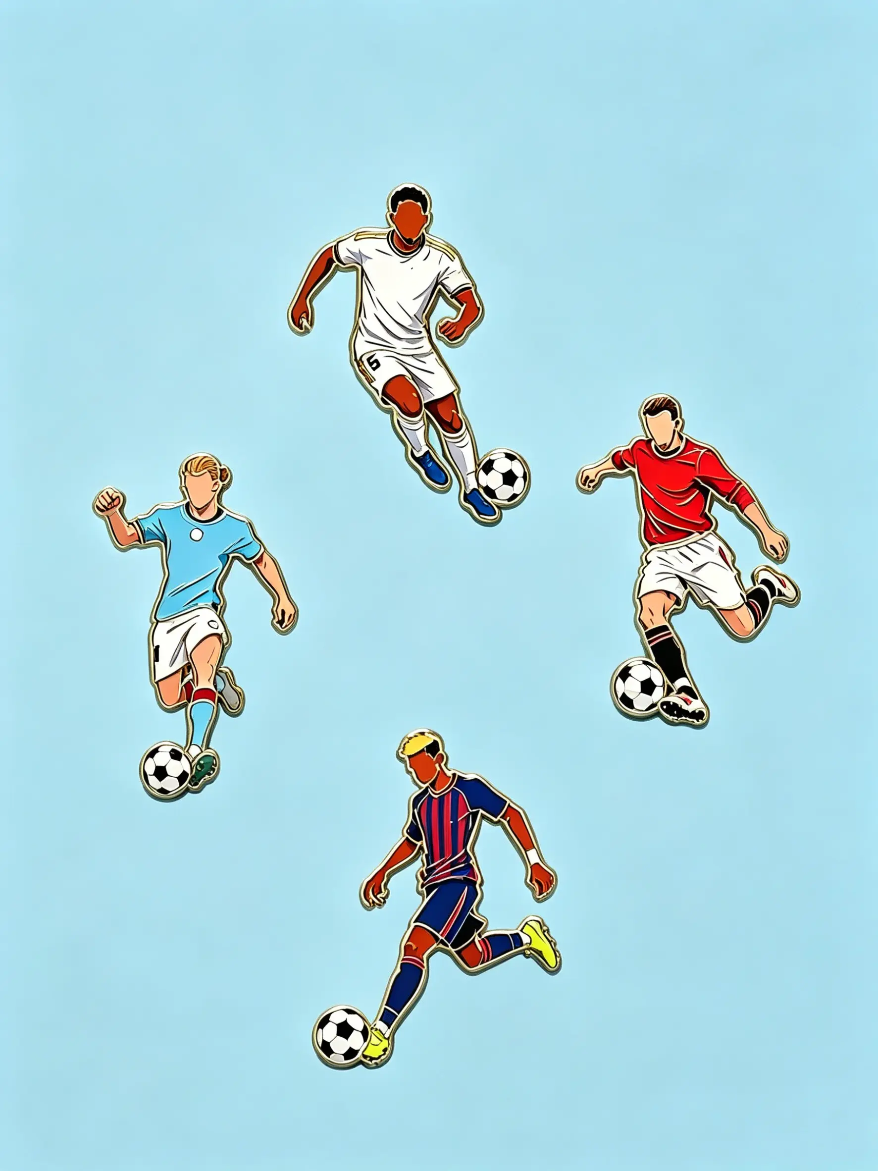 Football Star Enamel Pin Football Club Player Pin