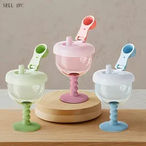 Creative Cute Cup with Lid, Shatter-Resistant Juice Milk Drinking Cup, Perfect for Parties, Birthdays, Kids' Events, Festive Use