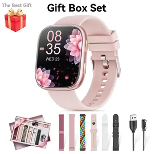 Smartwatch Gift Set with 7 Interchangeable Straps, 1.83-Inch Touchscreen, Bluetooth-compatible Connectivity, iOS & Android Compatible, Waterproof Multifunctional Wearable Digital Smartwatch, Sports Smart Watches