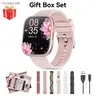 Smartwatch Gift Set with 7 Interchangeable Straps, 1.83-Inch Touchscreen, Bluetooth-Compatible Wearable Device Compatible with iOS and Android, Multi Function Watch