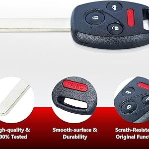 Key Fob Replacement KR55WK49308 Remote Control Car Key Fob for Honda Pilot 2009 2010 2011 2012 2013 2014 2015 | Accord Sedan 2008-2012 4 Buttons 313.8Mhz ID46 Chip 35118-TA0-A00