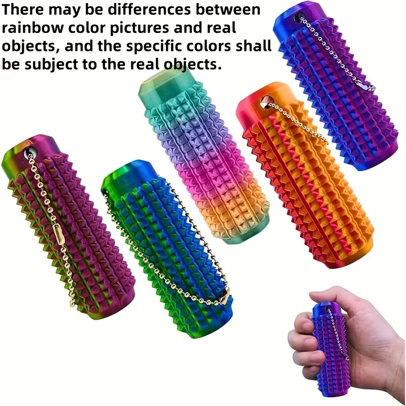 3D conical roller massager, sensory keychain, pocket-sized sensory keychain, relieves anxiety and stress, novel companion, Sensory Fidget Relief, Decompression Sensory Fidget