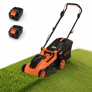 40V Cord-Free Push Lawn Mower - 17" Deck with 6 Height Settings - Mulching & Bagging - Lightweight Walk-Behind Lawn Mower for Small to Medium Lawns - 40L Grass Bag Black + Orange 108/Black + Green 2290u