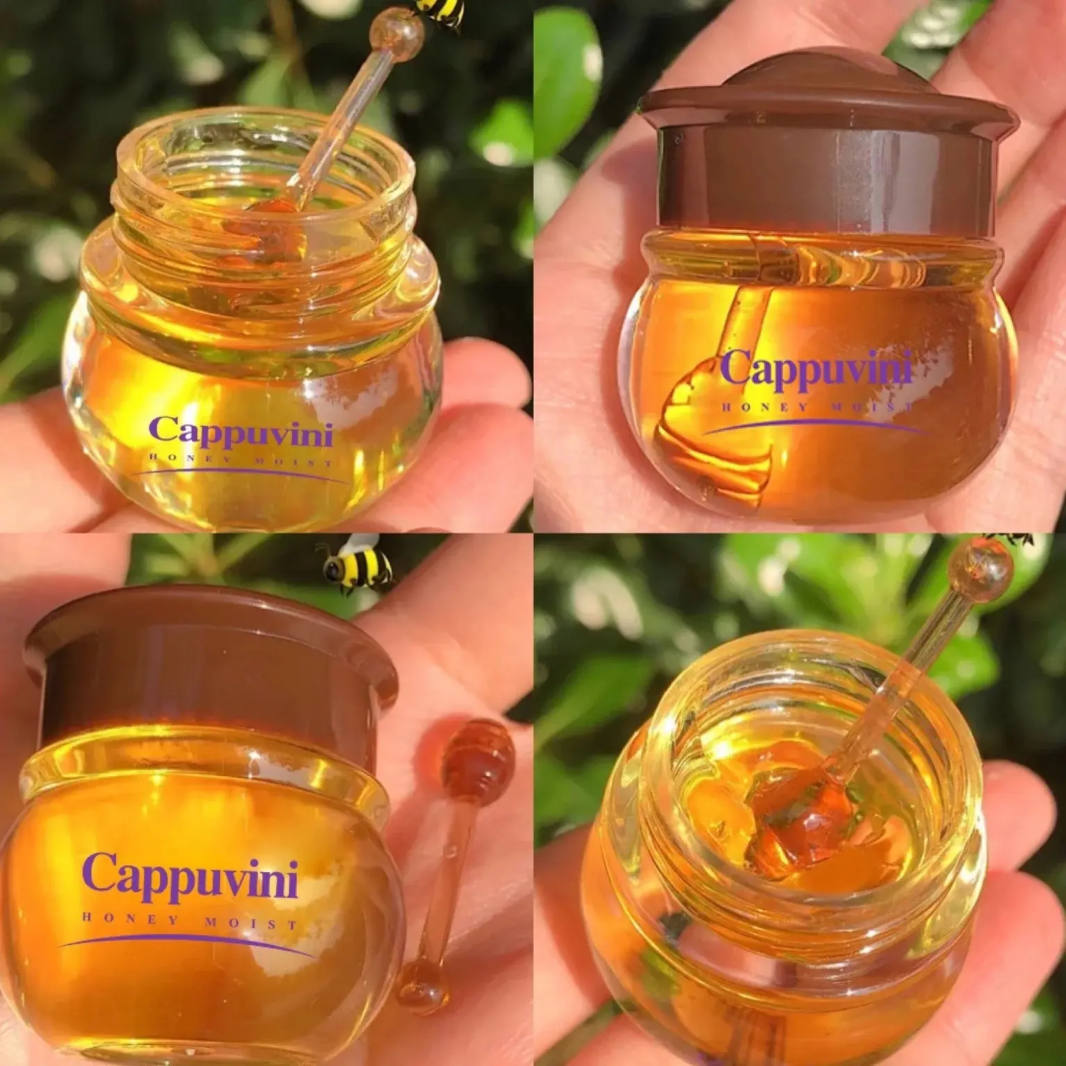 Transparent Honey Pot Lip Mask Moisturizes, Moisturizes, Lightens Lip Lines, Sleep Lip Mask, and Lip Care Moisturizing Lip Balms