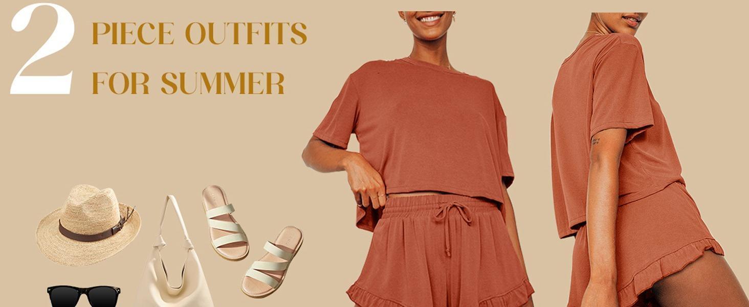 Imily Bela Womens Pajamas Set Lounge Sets Cropped Short Sleeve T Shirts Drawstring Ruffle Shorts Soft Sleepwear SpringStatements Imily Bela Womens Pajamas Set Lounge Sets Cropped Short Sleeve T Shirts Drawstring Ruffle Shorts Soft Sleepwear SpringStatements