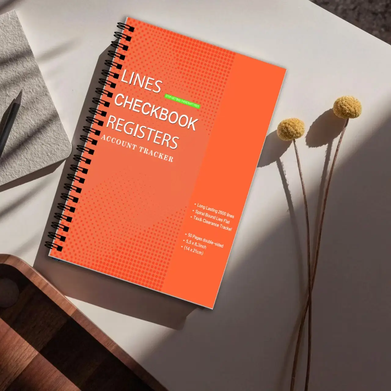 Lines Checkbook Registers, Bank Reconciliation Ledger, Income and Expense Journal, Financial Tracking Tool, Essential Accounting Book