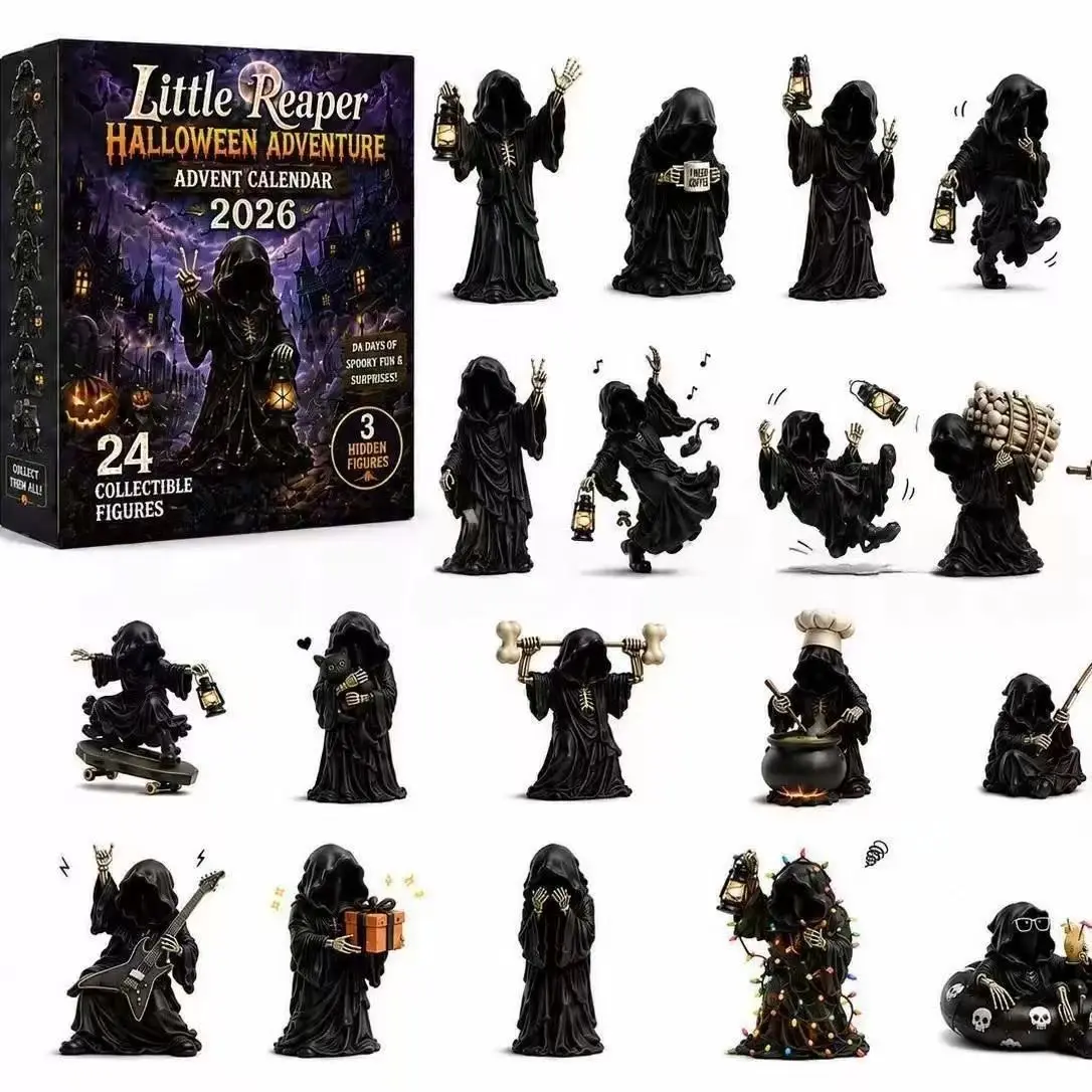 Halloween Advent Calendar Witch Ghost 3D Decorative Countdown Ornament, Unique Halloween Decoration, Perfect Gift for Horror Lovers