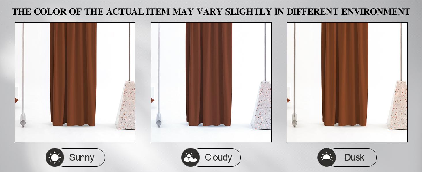 Rust/Burnt Orange Velvet Curtains 84 Inches Long -Home Backdrop Blackout for Home Theatre/Living Room, Curtains Luxury Window Drapes, 2 Panels, W52 x L84