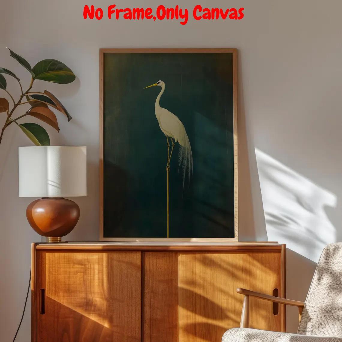 Vintage Bird Pattern Unframed Painting, 1 Count Retro Wall Art, Canvas Wall Art, Wall Decor for Home Living Room Bedroom Study Room, Home Decor, Ornaments