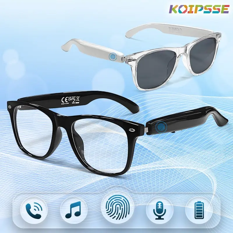 KOIPSSE smart glasses AI translation headphones TWS wireless smart device HIFI sound quality multi-function glasses BT5.4 glasses unisex dual touch rechargeable long battery life can make phone calls sunglasses play music headphones #GLOBAL PICKS