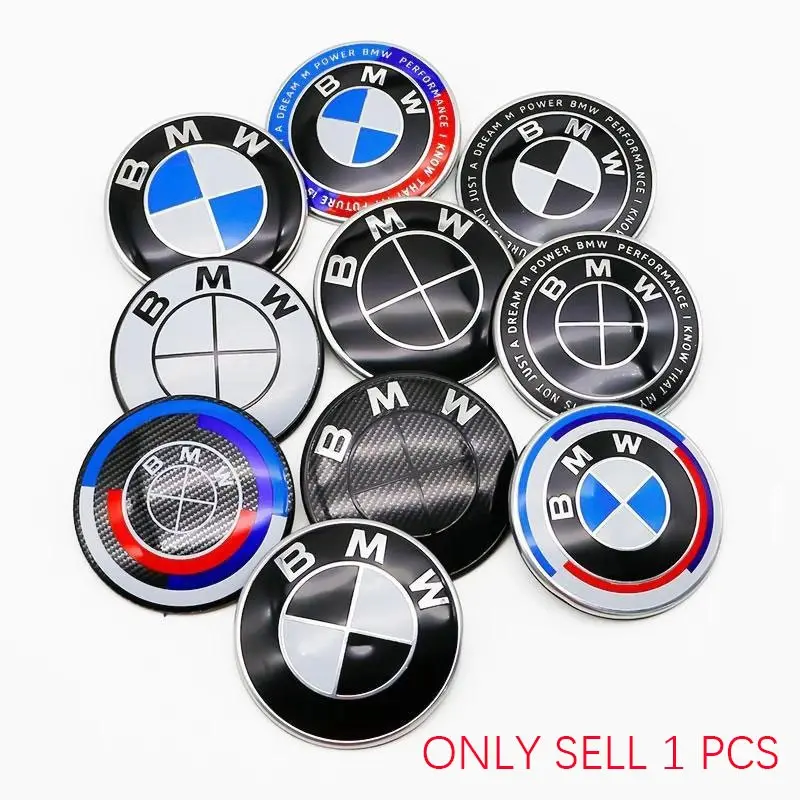 1PC 3d ABS 74mm 82mm Car Rear Boot Badges Front Hood Emblem Logo for BMW F10 E64 E63 E60 E52 E83 E46 E39 E92 E90 E93 M2 M3 M4 M5 Decals For Vehicles