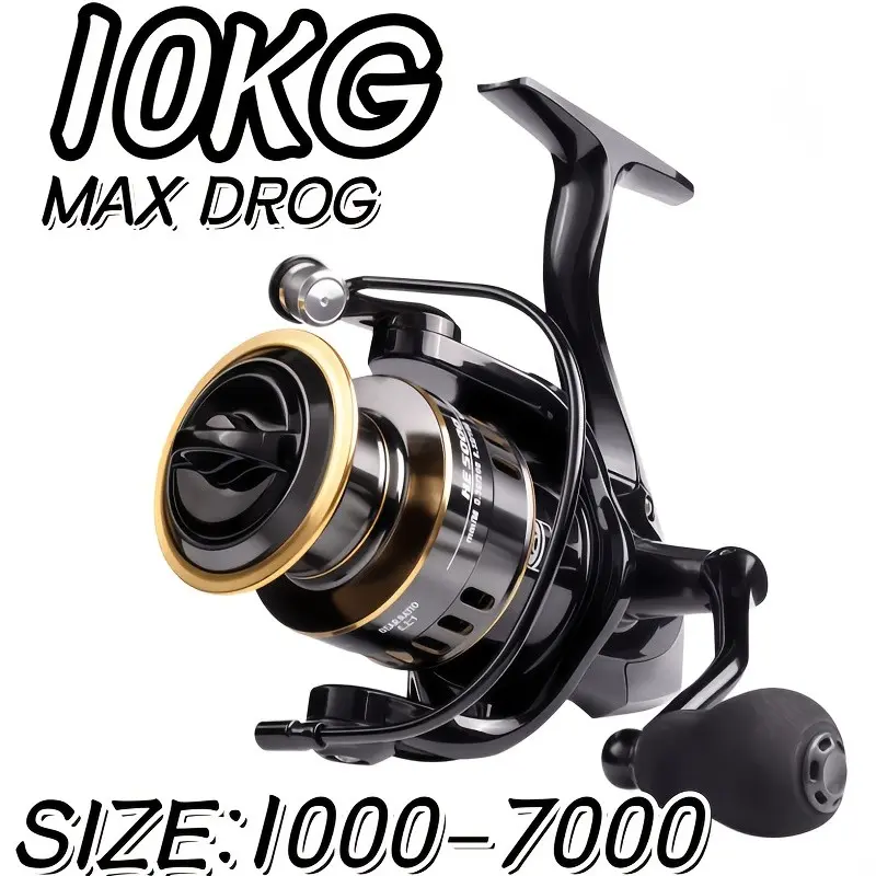 Juqiwang Metal Carving Line Cup, Cnc Metal Arm, High Precision, Balanced Anti-Shake, Smooth Reel, 10kg Brake Force, Ideal for Fishing, Outdoors Reel, Fishing Reels, Fishing Supplies