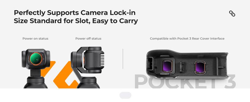 K&F Concept K-Series CPL ND Filter Kit Compatible with DJI OSMO Pocket 3 Creator Combo Accessories, CPL ND16 ND64 ND256 Magnetic Action Camera Neutral Density Polarising Filters HD Optical Glass