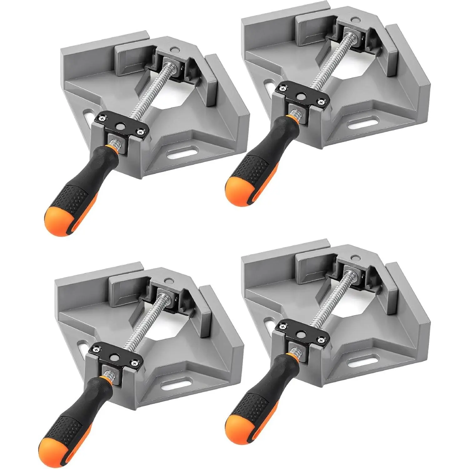 Corner Clamps for Woodworking, 4 Pack, 90 Degree Clamp with Adjustable Swing Jaw Aluminum Alloy Frame, Right Angle Clamps for Woodworking