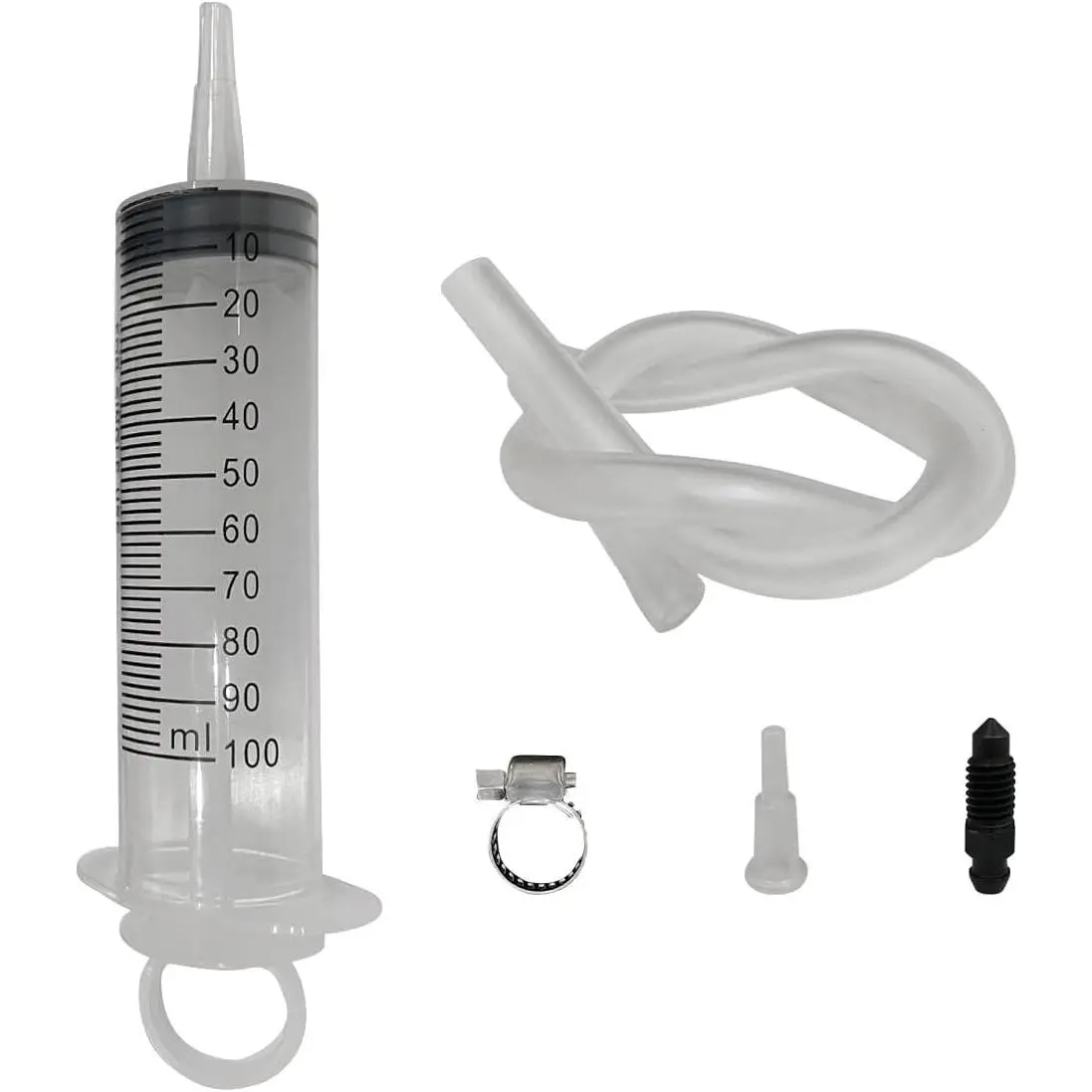 Hydraulic Disc Clutch & Brake Bleed Kit for Motorcycle, 100ML Oil Extraction Fluid Extractor with 50cm Hose, Reusable Parts for Scooter Repair Maintenance