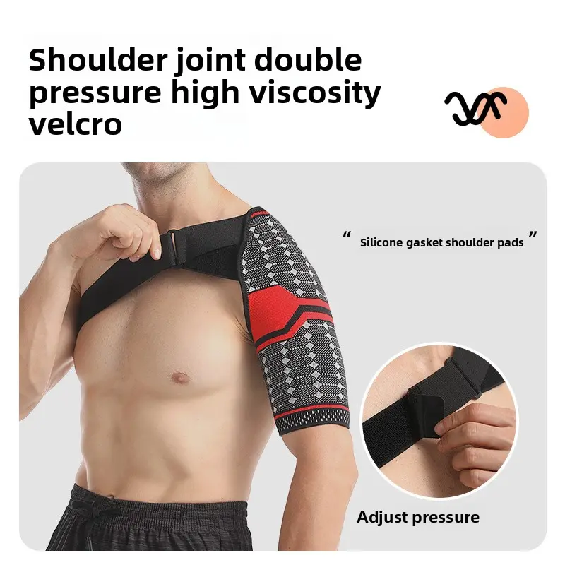 Sports Shoulder Adjustment Pressurized Bandage Anti-Dislocation Shoulder Stabilization Shoulder Pads Basketball Badminton Silicone Shoulder Pads