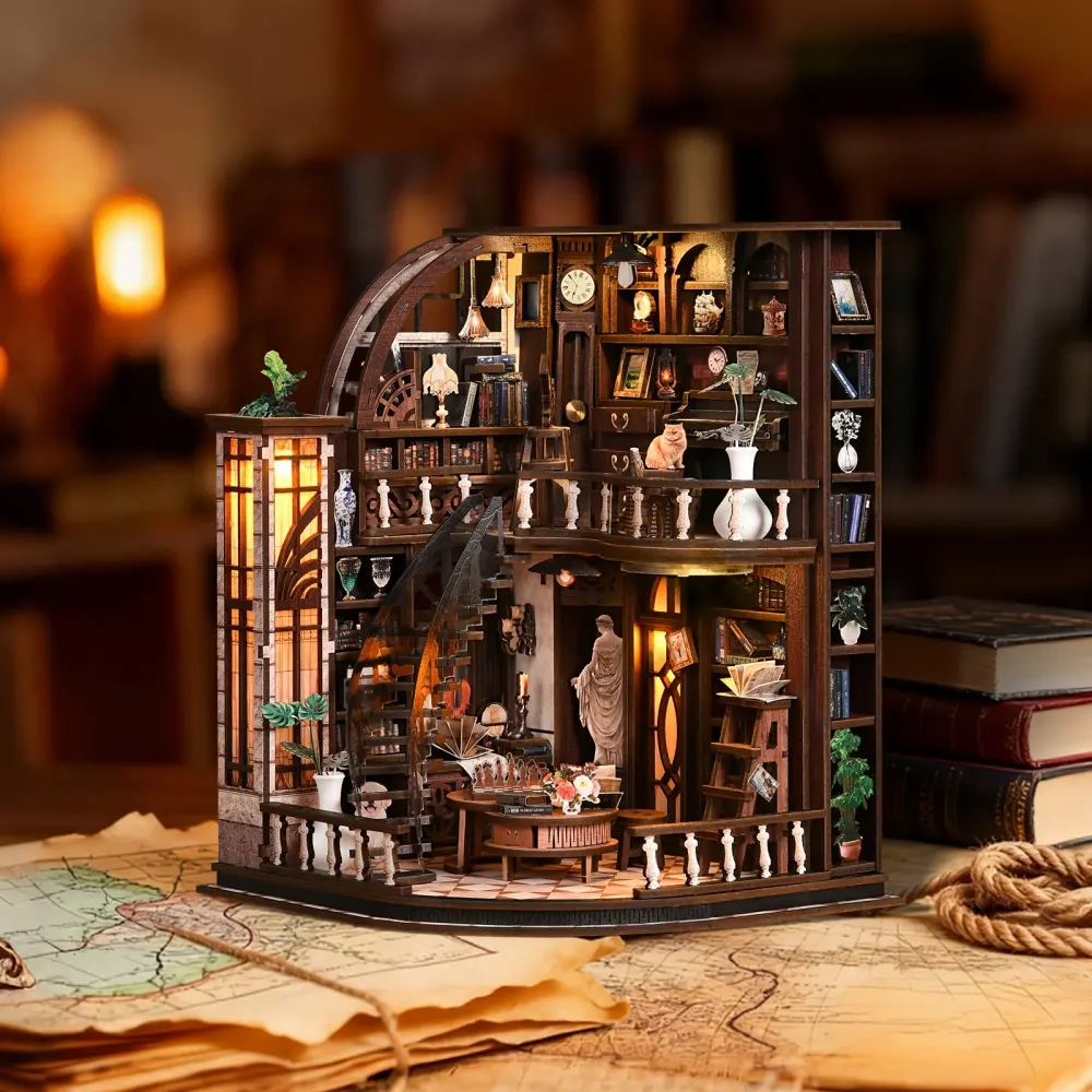 DIY dollhouse miniature wooden furniture kit, 1:24 scale mini handmade dollhouse model creative wooden craft, birthday gift, holiday gift, Valentine's Day gift, holiday decoration, collectible architecture,