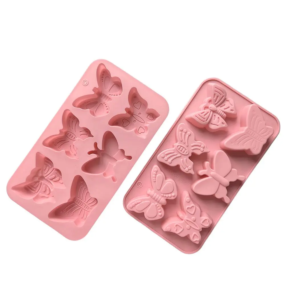 Butterfly Shape Silicone Mold, 3D Butterfly Chocolate Candy Molds, Animal Butterfly DIY Soap Candle Molds, 1/2pcs Set